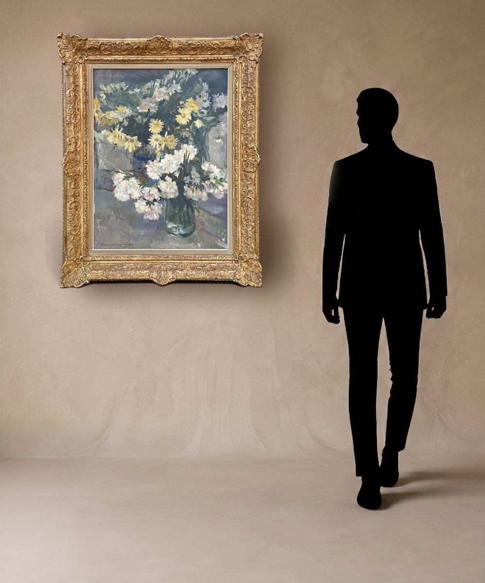 Nature Morte aux Marguerites et Œillets - Charles Swyncop-photo-2