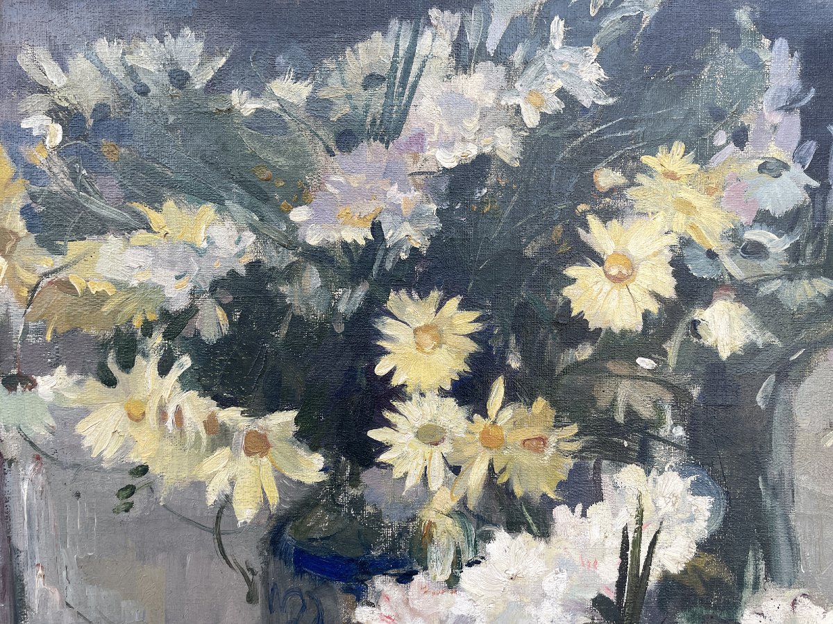 Nature Morte aux Marguerites et Œillets - Charles Swyncop-photo-4