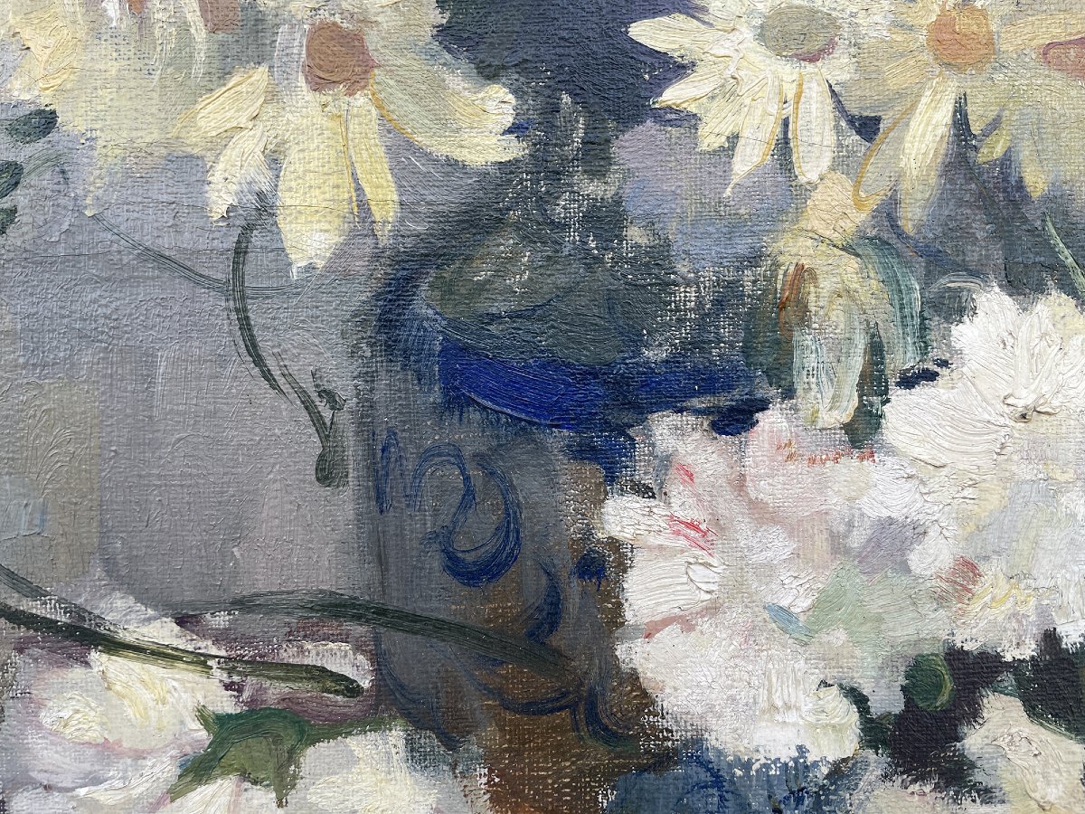 Nature Morte aux Marguerites et Œillets - Charles Swyncop-photo-4