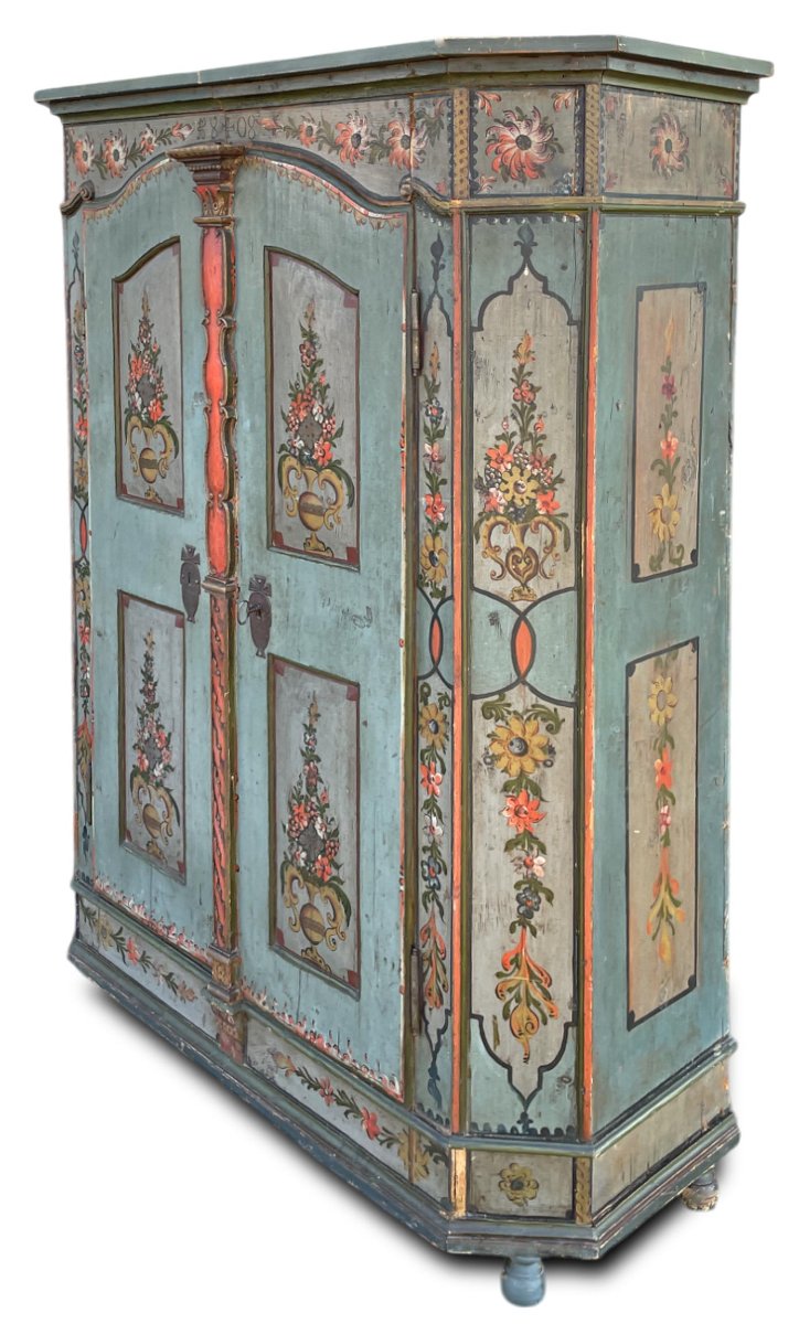 Painted Cabinet Dated 1808-photo-2