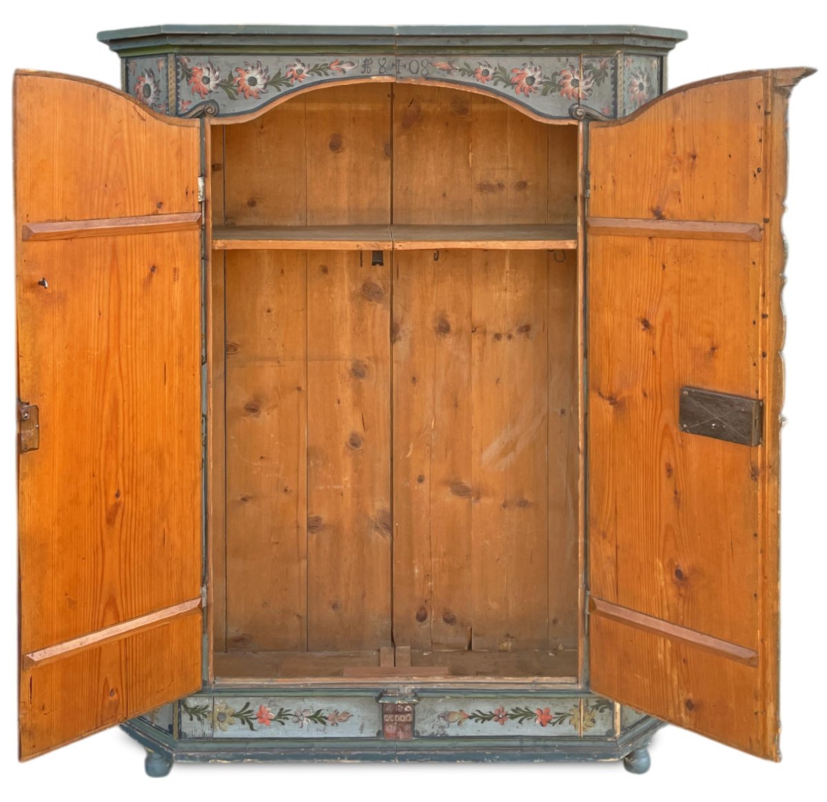 Painted Cabinet Dated 1808-photo-3