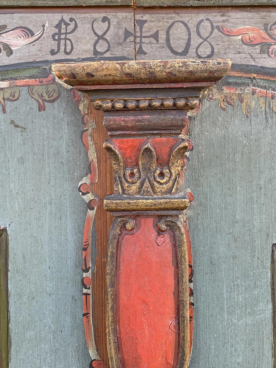 Painted Cabinet Dated 1808-photo-7