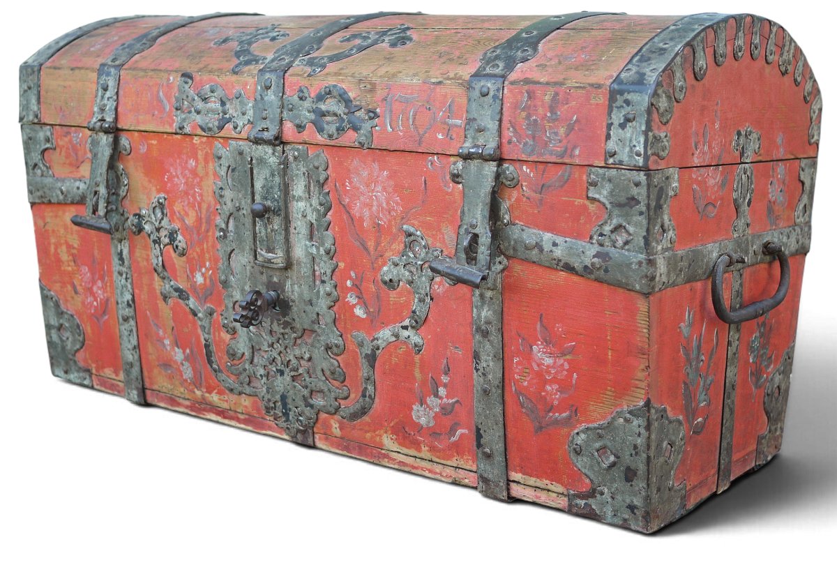 Painted Chest Dated 1704