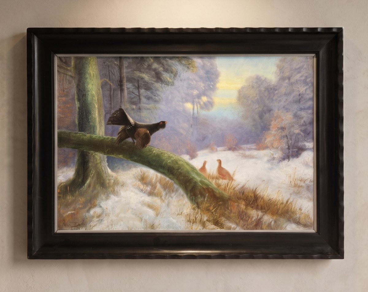 Winter Landscape With A Capercaillie-photo-6
