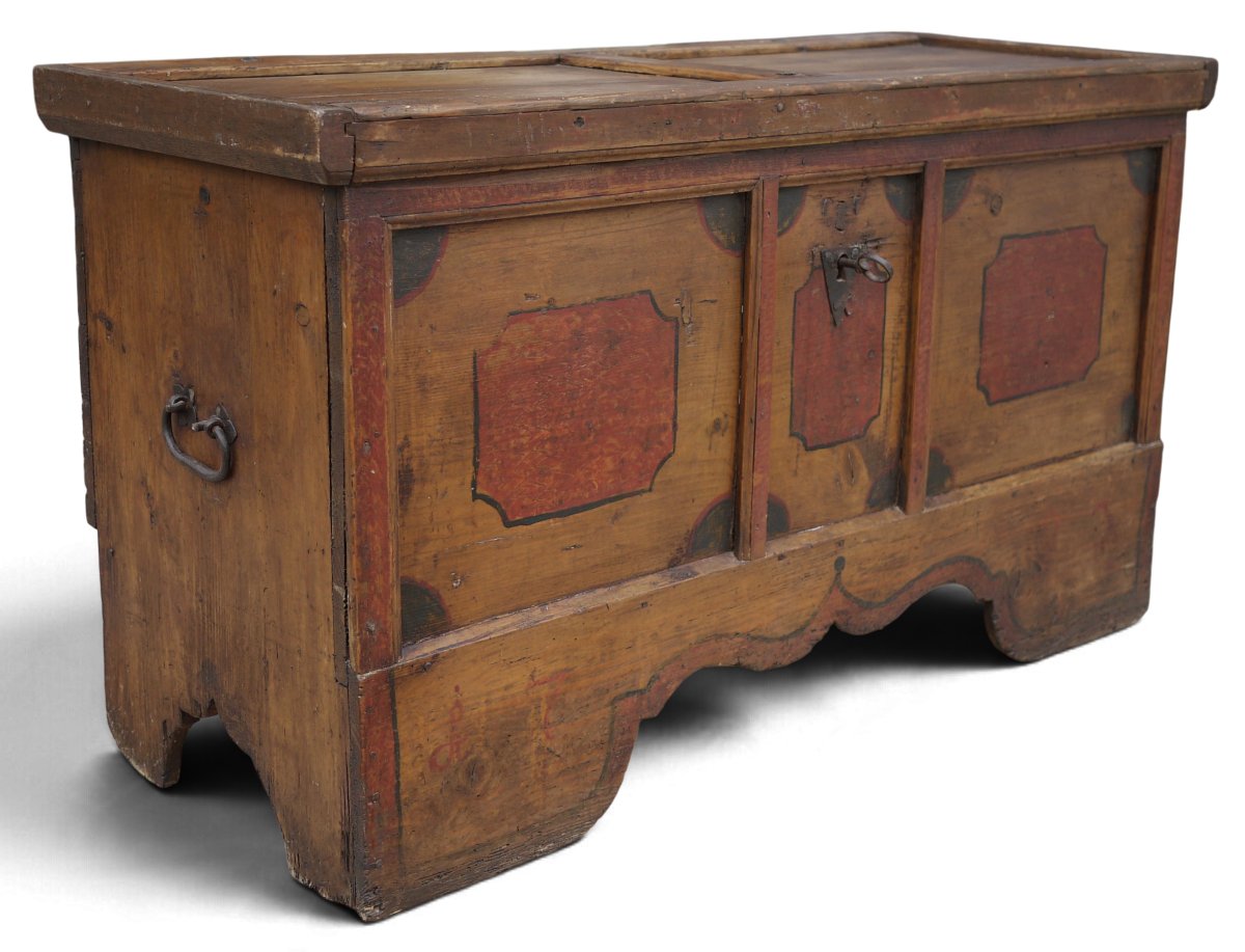 Coffre tyrolien en sapin daté de 1793 -photo-4