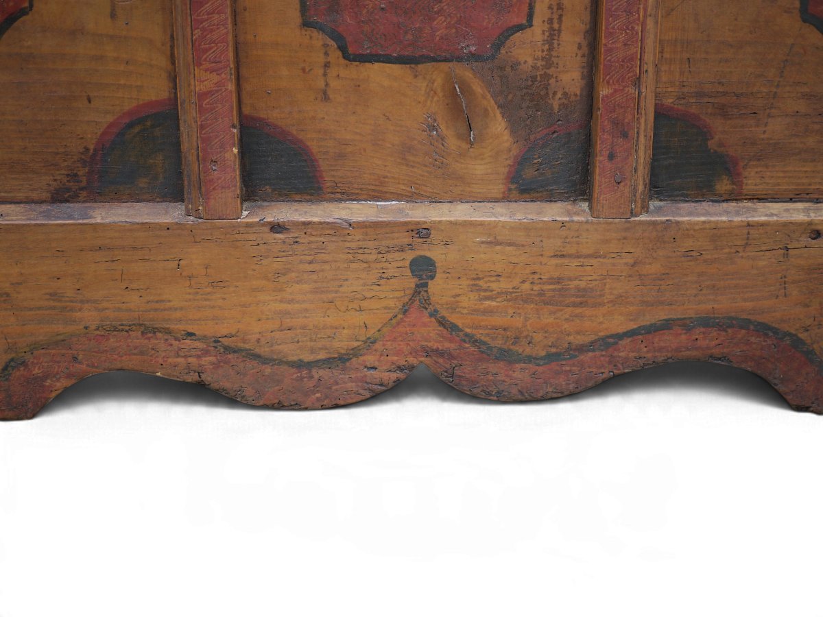 Coffre tyrolien en sapin daté de 1793 -photo-1
