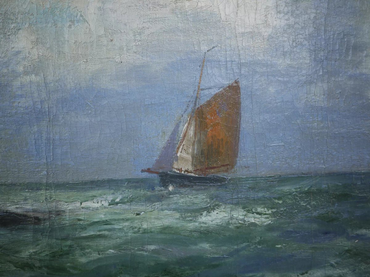Voiliers en mer par gros temps par Alexander Essfeld -photo-1
