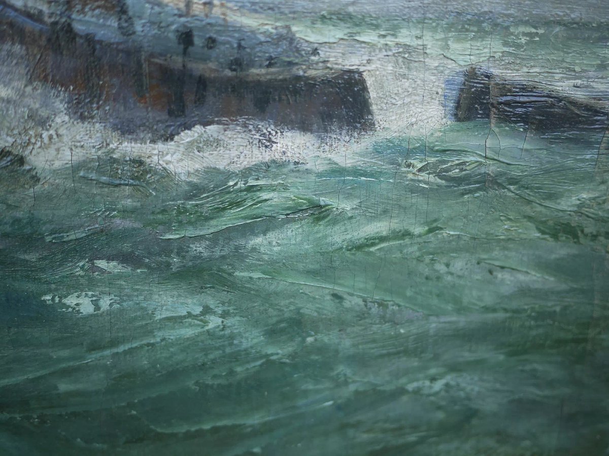 Voiliers en mer par gros temps par Alexander Essfeld -photo-3