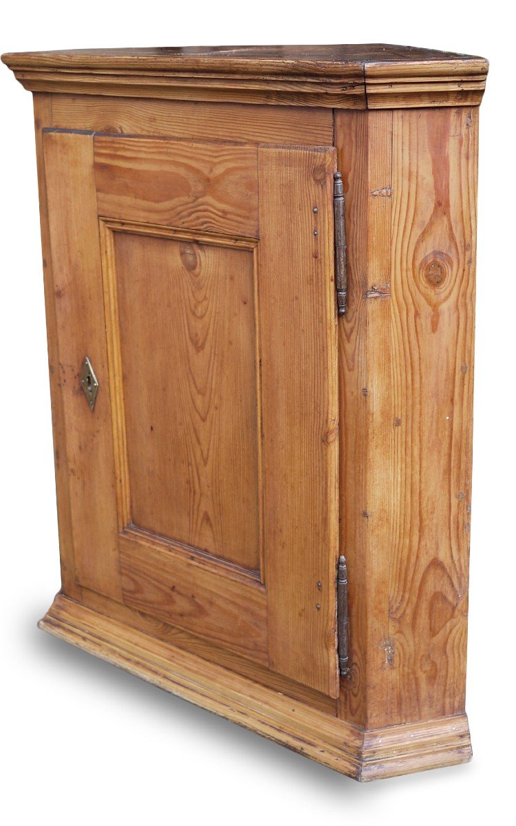 Antique Fir Corner Cabinet-photo-4