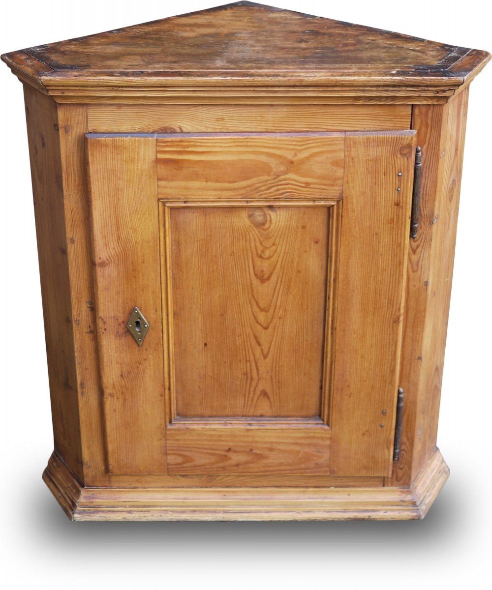 Antique Fir Corner Cabinet-photo-2