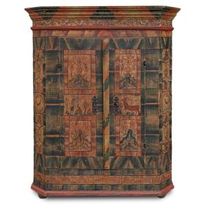 Armoire Tyrolienne Verte Datée De 1792 