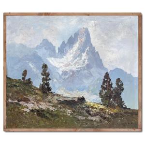 Tableau ancien « Cimon della Pala »