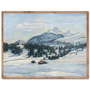 Paysage alpin enneigé – Harald Tillberg