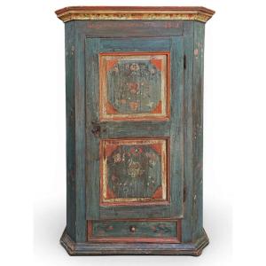 Armoire peinte Tyrolienne datée de 1801