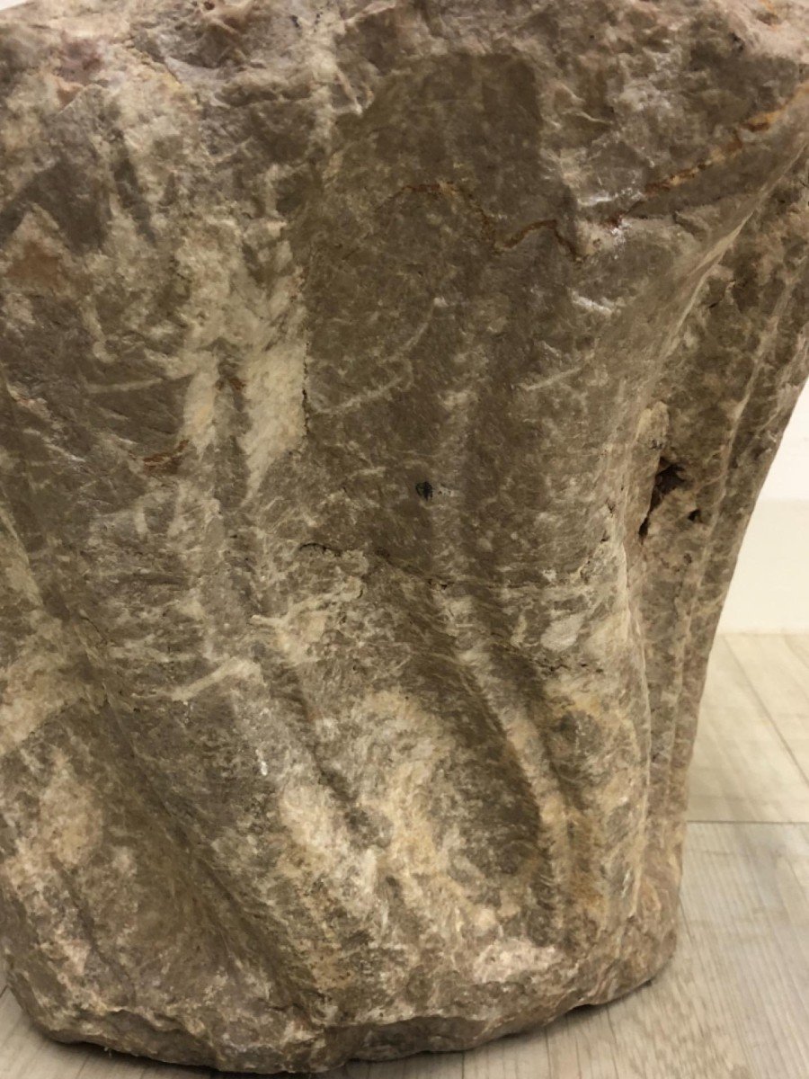 Capital In Pink Breccia With Helical Grooves-photo-4