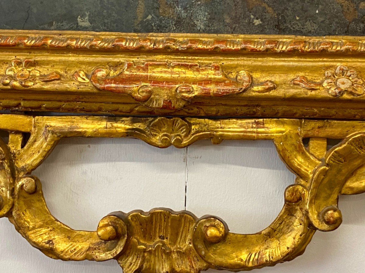 Venetian Mirror In Carved And Gilded Wood -photo-1