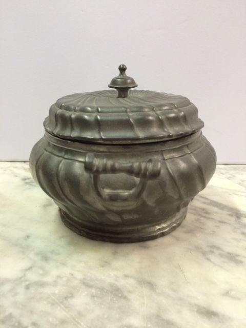 Container With Pewter Lid With Punches G.c. Pitteroff Karls-bad-photo-3