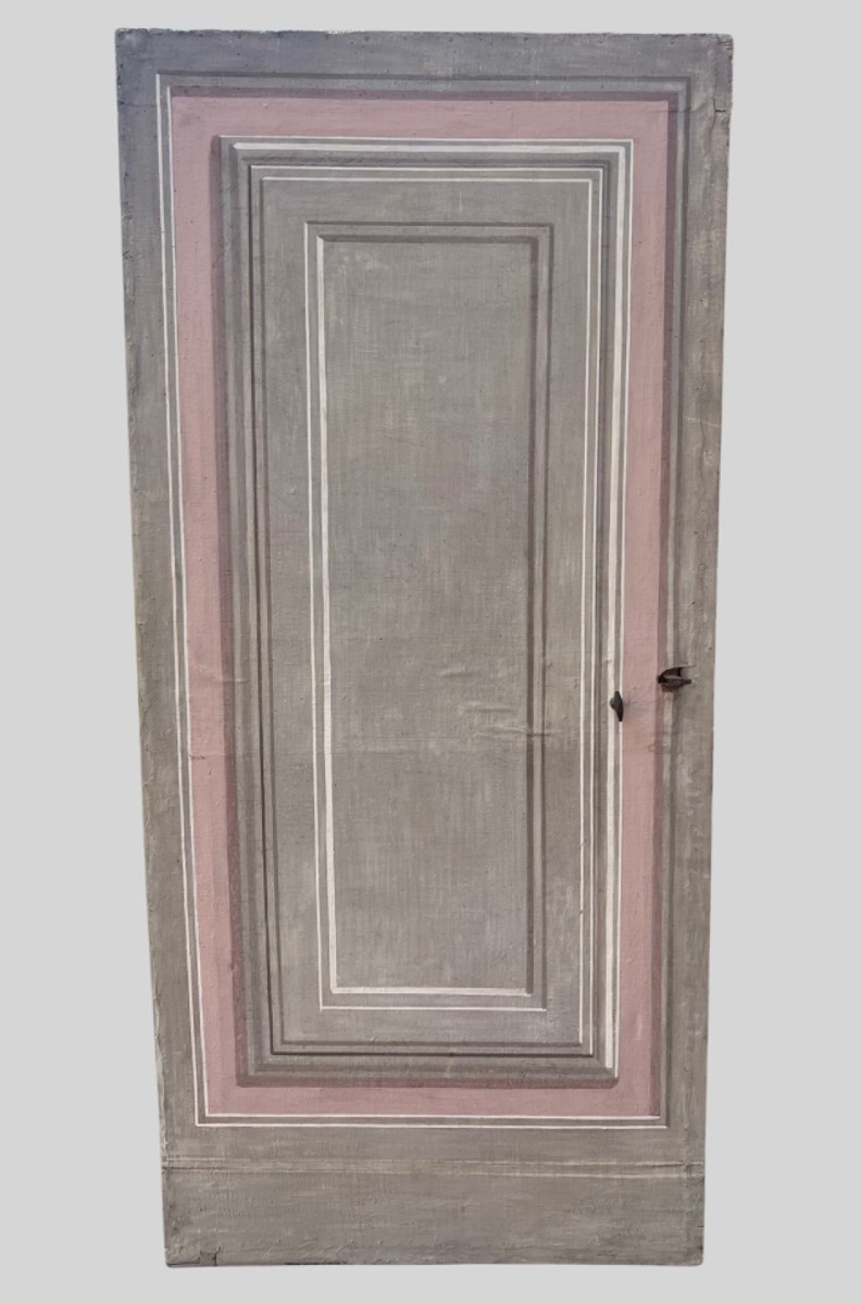 Porte Peinte Sur Toile Sur Les Deux Façades D’origine Toscane-photo-2