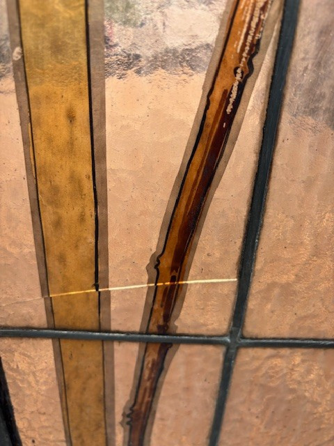 paire de portes en verre peint  ( un verre feutré )  -photo-1