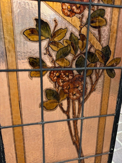 paire de portes en verre peint  ( un verre feutré )  -photo-3