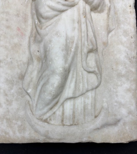 White Marble Panel Depicting The Immaculate Madonna-photo-3
