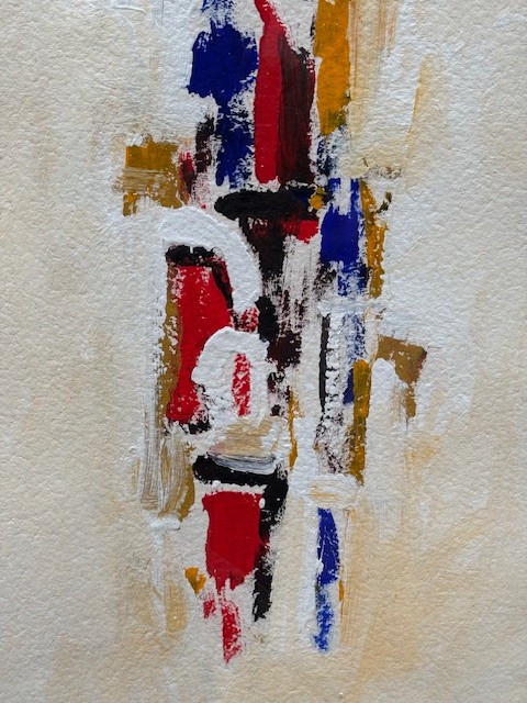   peinture acrylique sur papier signé "Borghi"-photo-2