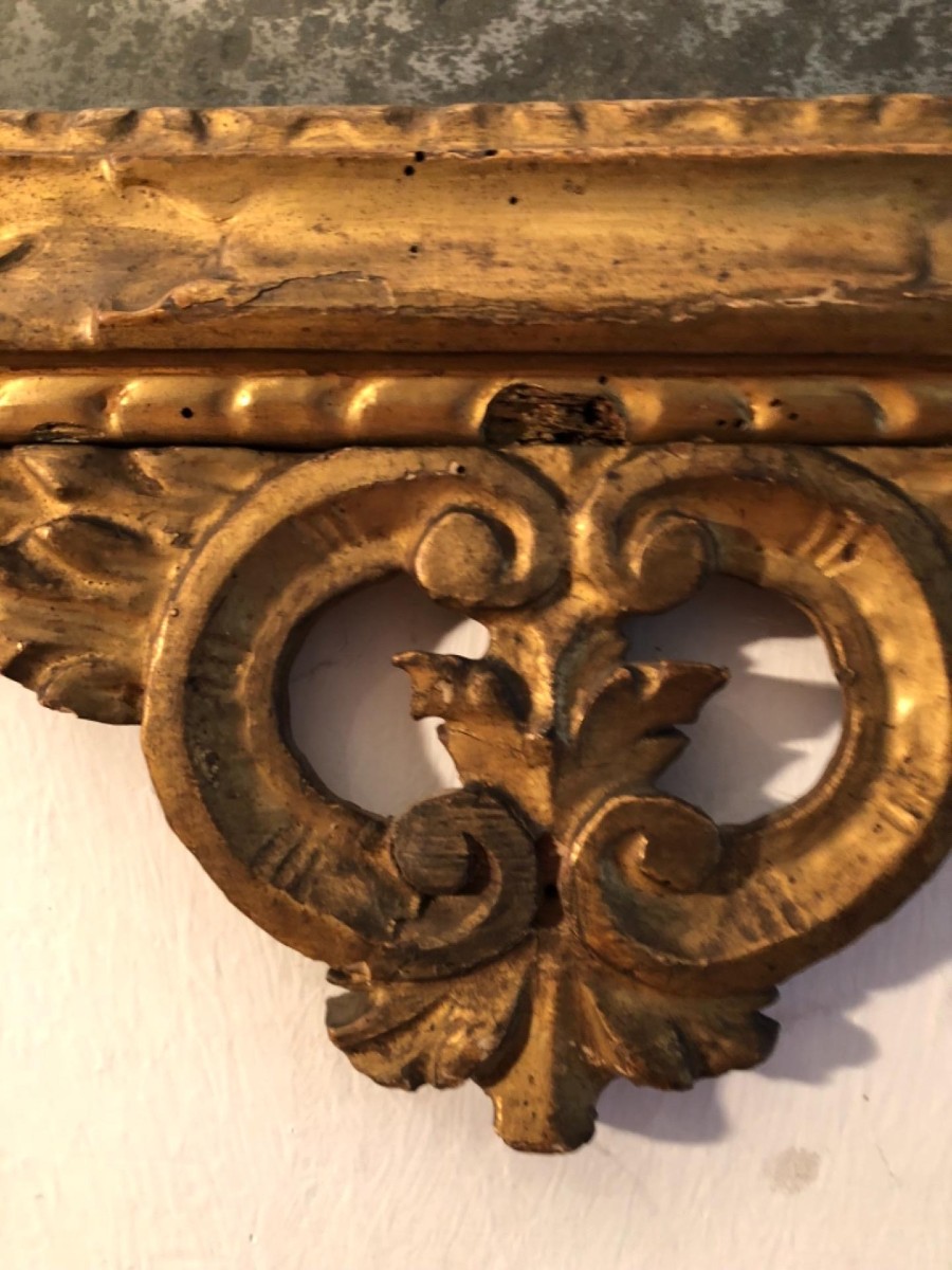   Carved And Gilded Wooden Mirror-photo-3