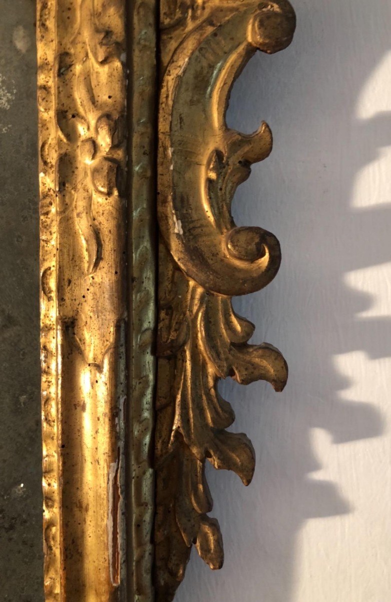   Carved And Gilded Wooden Mirror-photo-2