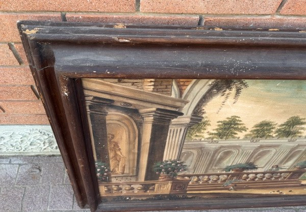 paire de peintures à la tempera avec des cadres originaux-photo-3