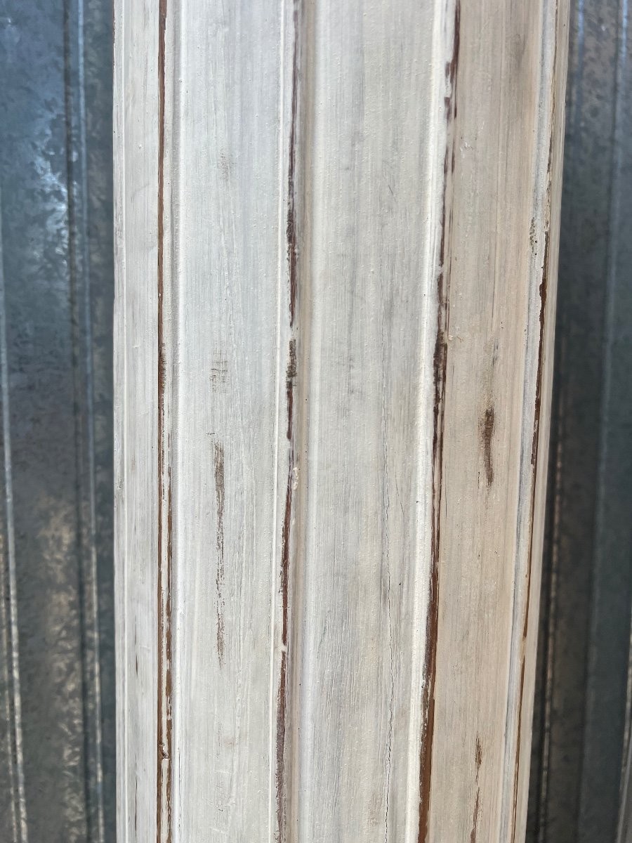 série de quatre colonnes en bois dur laqué clair, bois de teck-photo-4