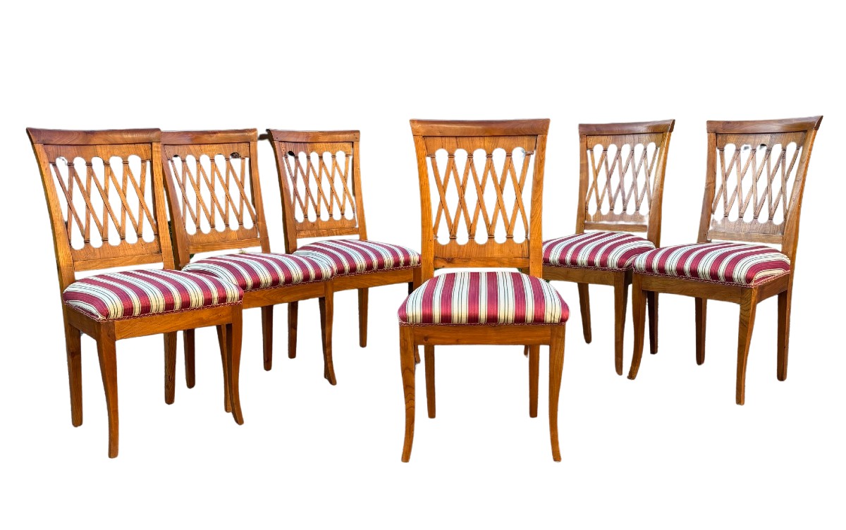 ensemble de 6 chaises en merisier