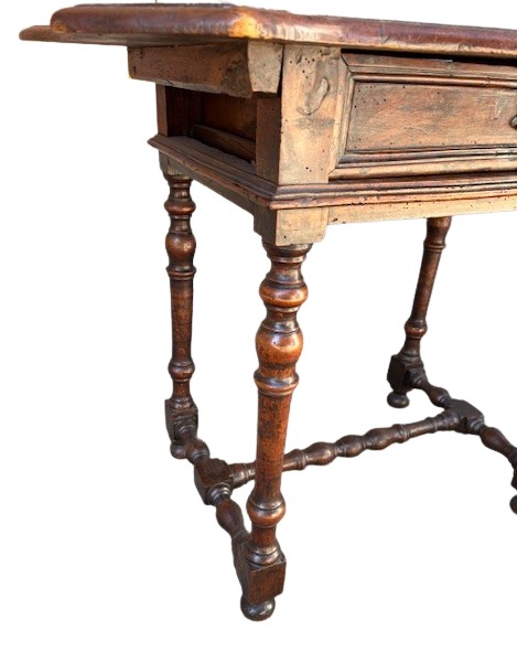 Table console en noyer à bobine Emilian-photo-2