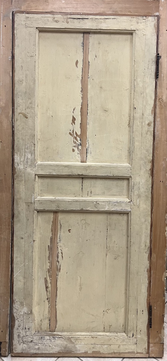 Paire de portes en bois peint et doré-photo-6