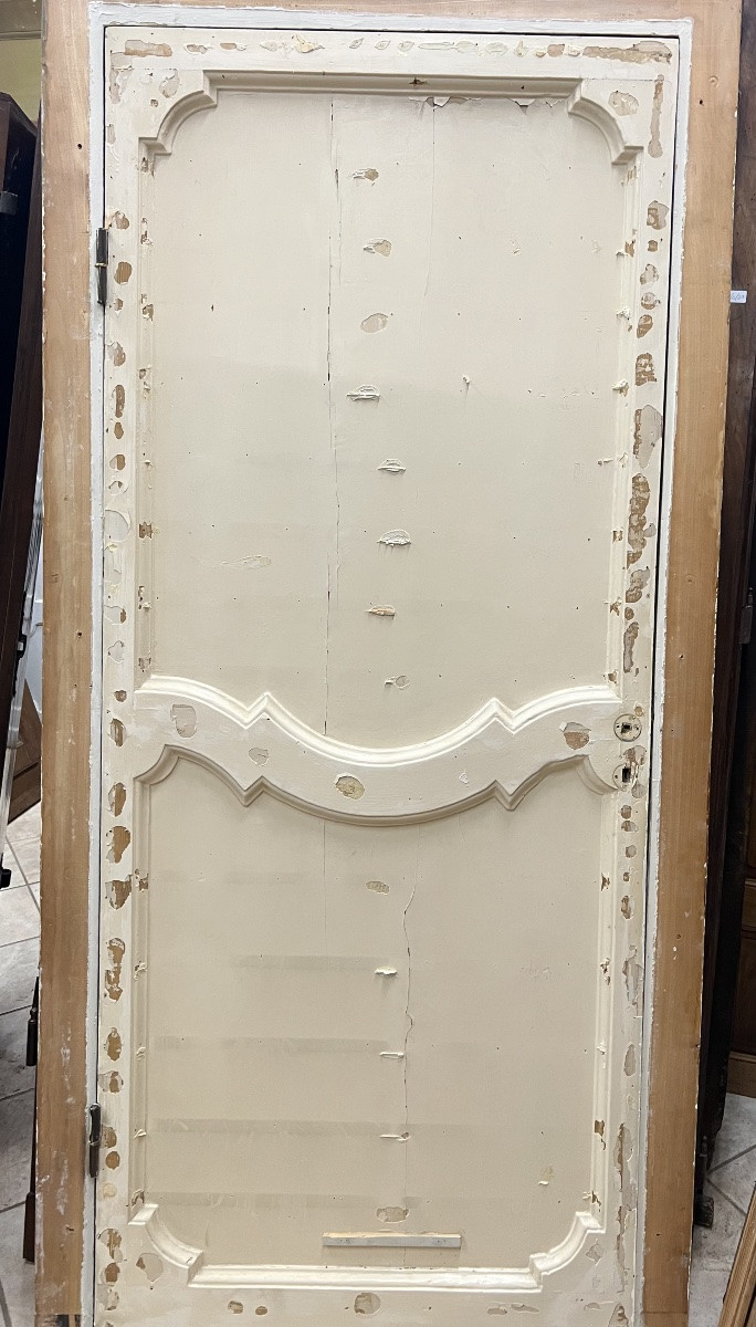 Paire de portes en bois peint et doré-photo-7