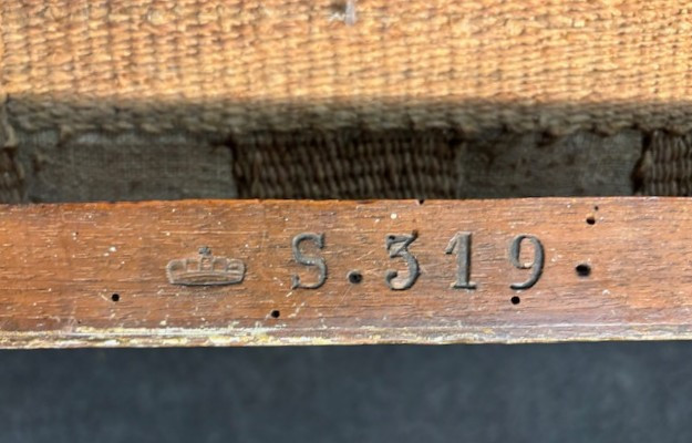 Neoclassical Bench With Maria Luigia's Hallmarks For The Colorno Palace-photo-1