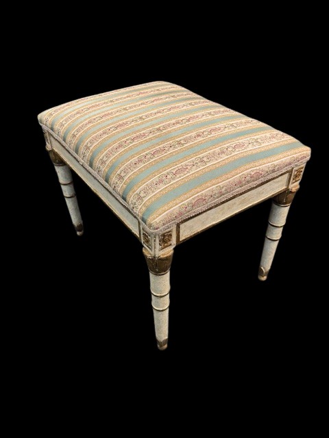 Neoclassical Bench With Maria Luigia's Hallmarks For The Colorno Palace-photo-2