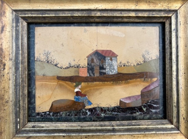 Pair Of Florentine Semiprecious Stone Panels-photo-2