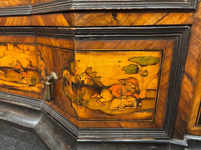 Veneered And Inlaid Bureau From The Lombardy Area-photo-2