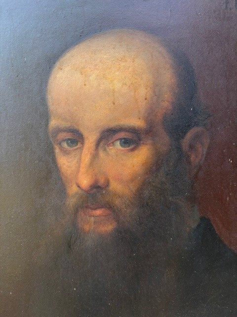  Oil Painting On Cardboard Signed And Dated "f. C. Welsch 1885"-photo-3