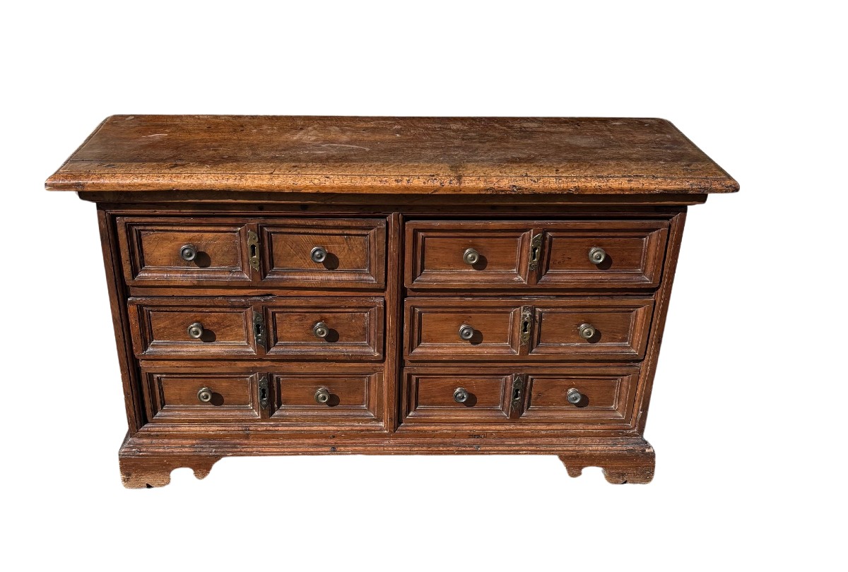 Small Walnut Cabinet With Drawers