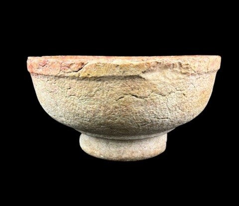 Petit Benitier En Marbre Rose-photo-4