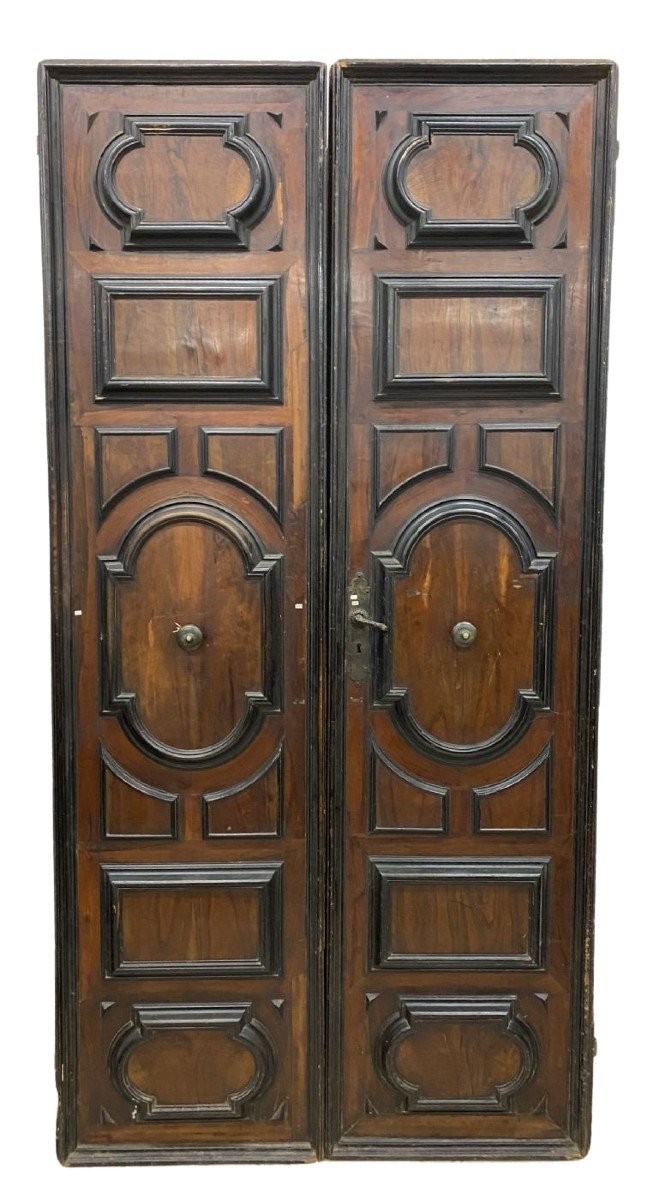 Venetian Door With 2 Doors In Walnut With Ebonized Profiling
