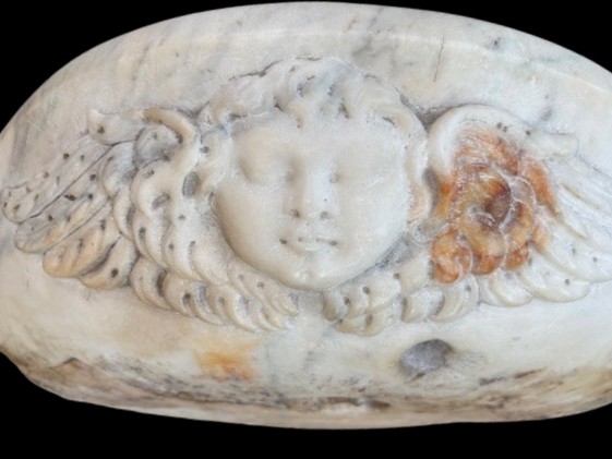 Tuscan Corner Sink In White Marble-photo-3
