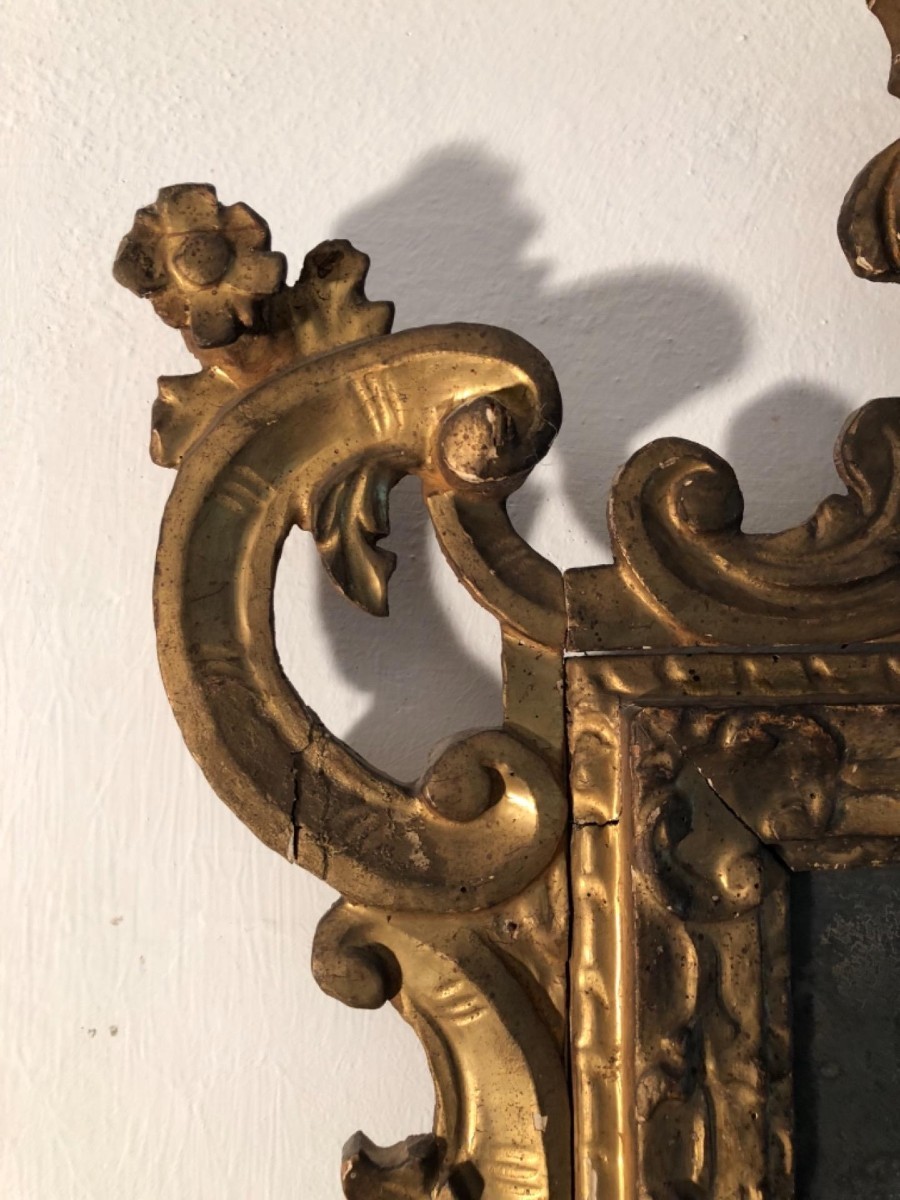 Carved And Gilded Wooden Mirror-photo-2