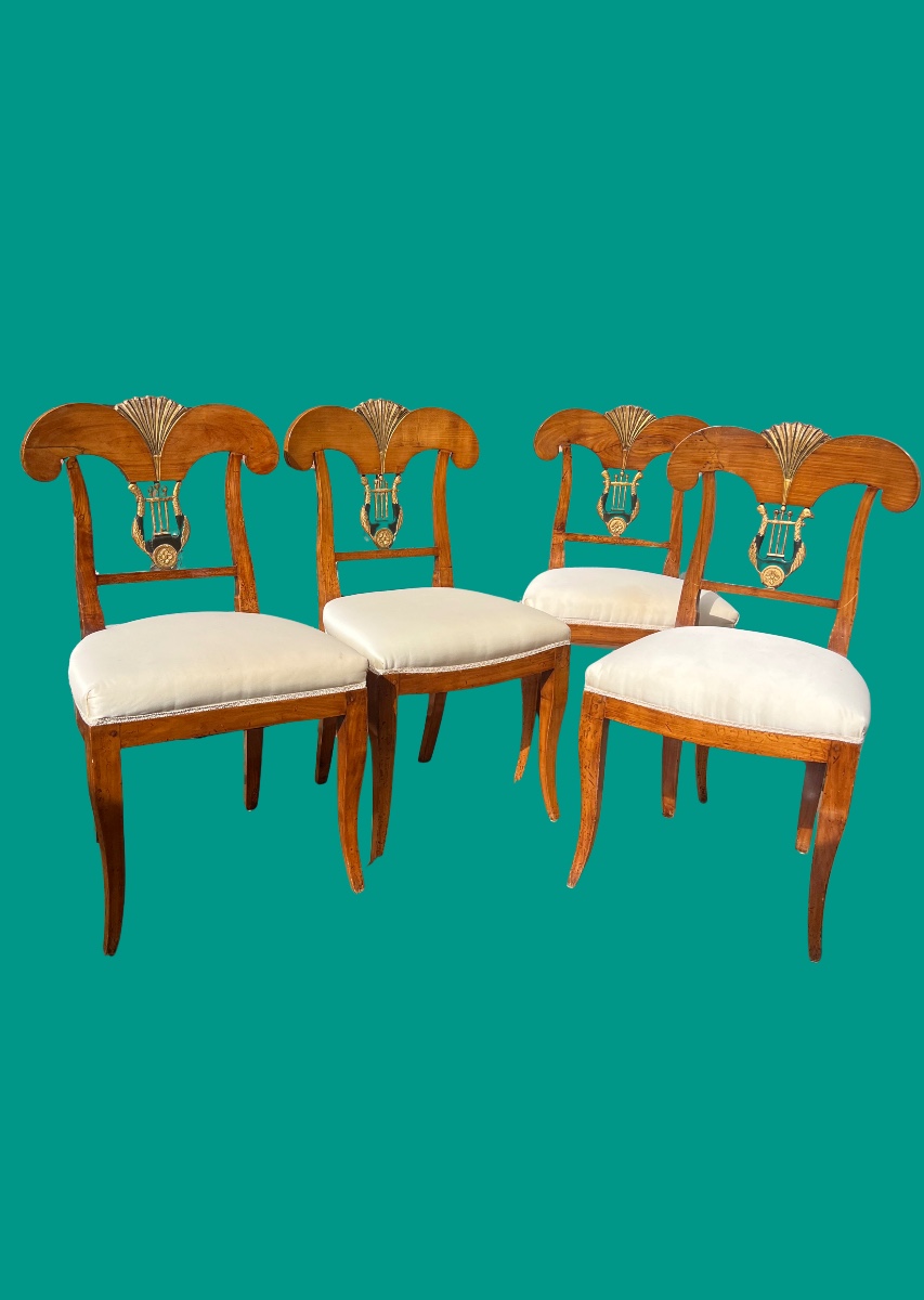 Four Biedermeier Chairs-photo-4