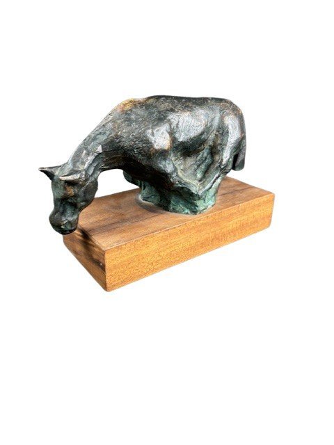 sculpture en bronze signée et datée "Piero Bertacco 1980"-photo-2