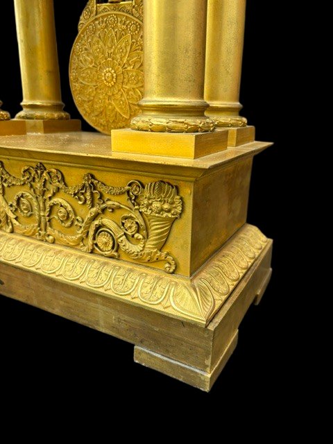 Gilt-bronze Portico Clock From The Empire Period.-photo-1