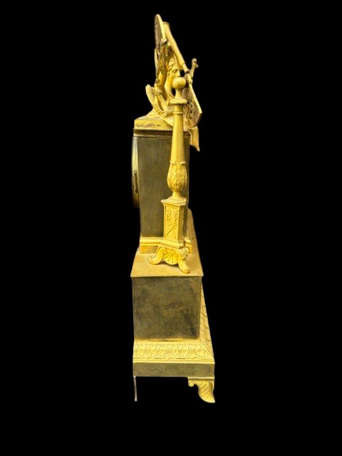 Gilded Bronze Clock (mechanism Needs Servicing) -photo-3