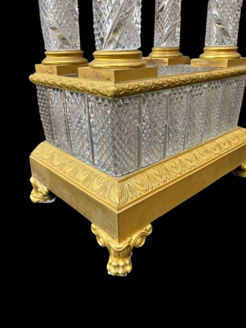 Gilded Bronze And Crystal Clock -photo-2
