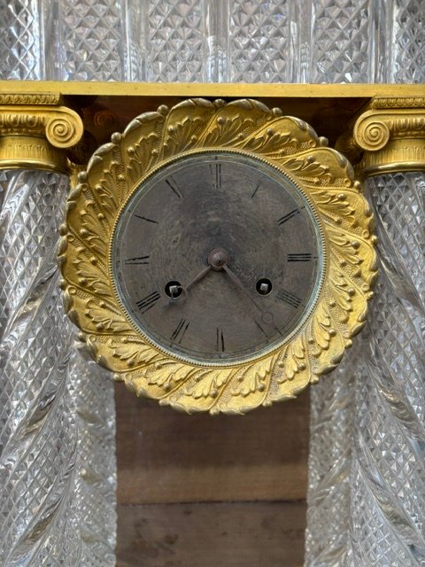 Gilded Bronze And Crystal Clock -photo-3